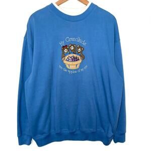 Vintage 90s “My Grandkids Are the Apple of My Eye” Sweatshirt Pullover Size XL